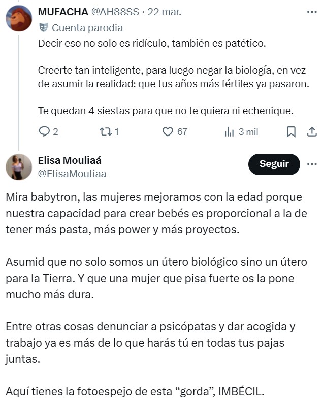 Elisa Mouliaá dice que está en su "PRIME FÍSICO" y sube fotos para demostrarlo.