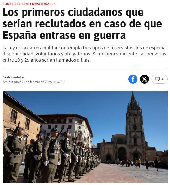 Ya está preparando el terreno para que el pueblo español vaya a morir por la incompetencia de nuestra clase política.