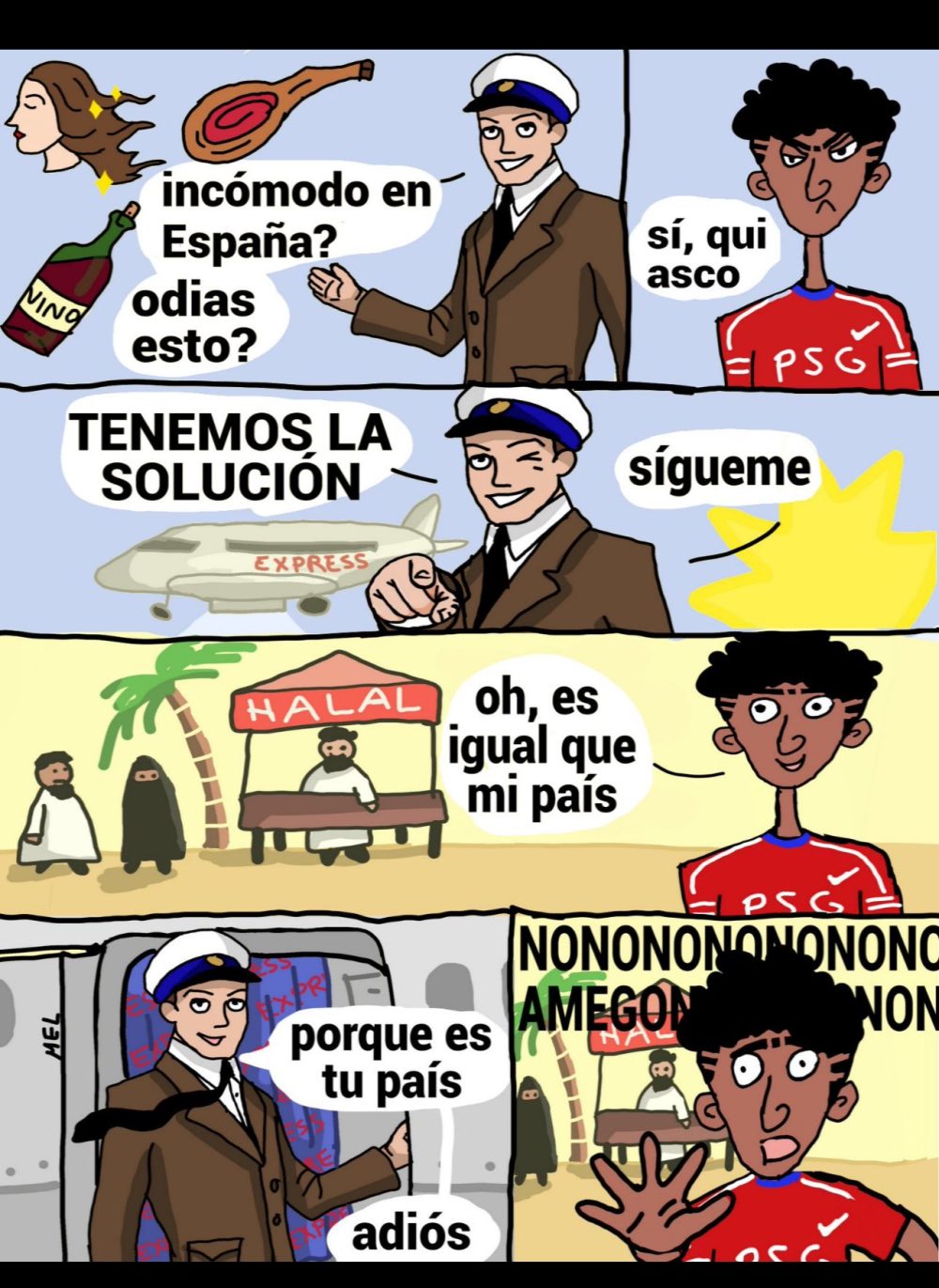 "España es un país hipócrita y rаcistа".