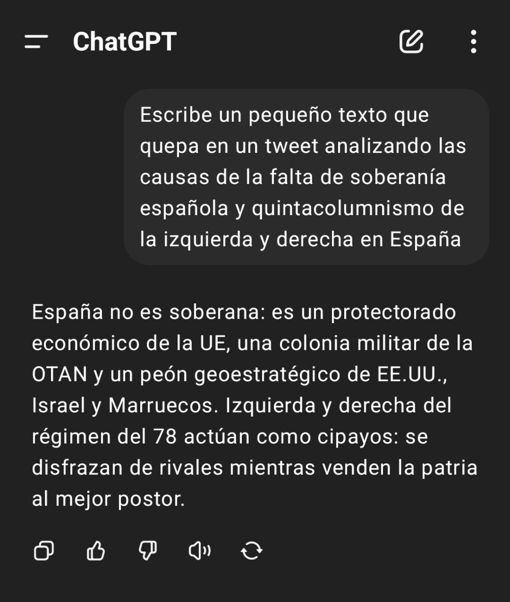 ChatGPT sabe demasiado.
