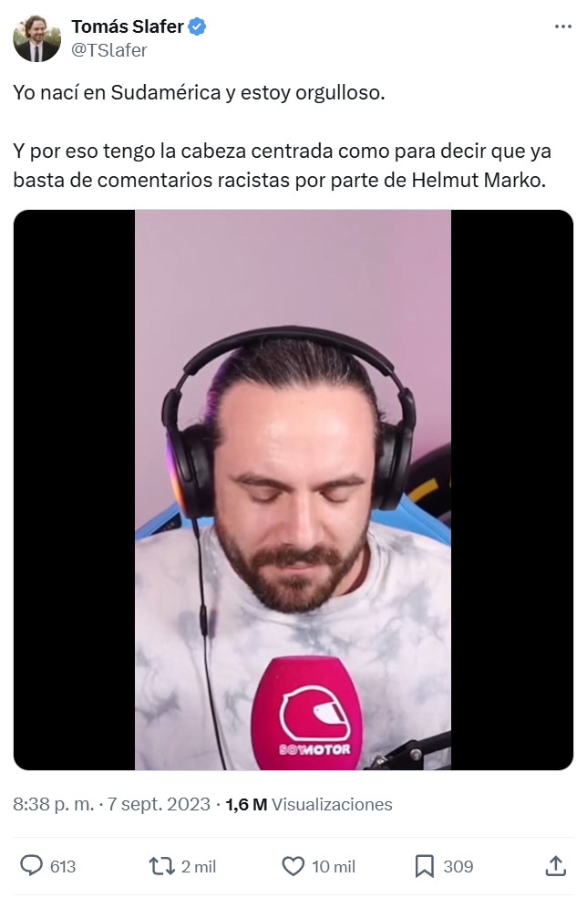 Colapinto, a Slafer: "Poné acento argentino ahora boIudo"