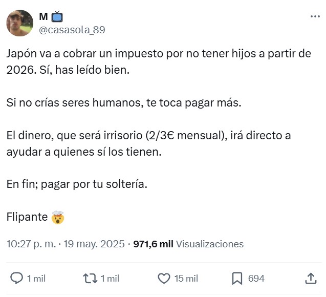 Japón cobrará un impuesto a los ciudadanos que no tengan hijos.