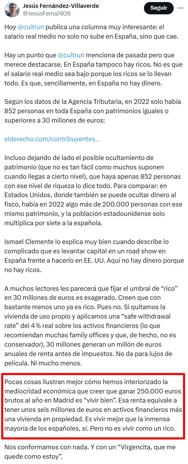 Uno siempre podrá sentirse bajito si se compara con gente suficientemente alta.