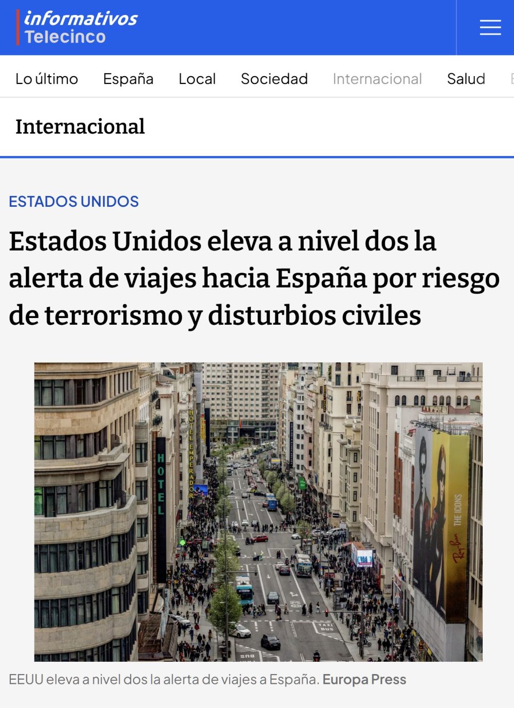 Más incentivos al turismo.