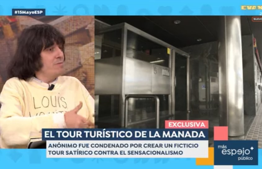 El Tour de la Manada: Anónimo García da la cara después de haber sido absuelto.