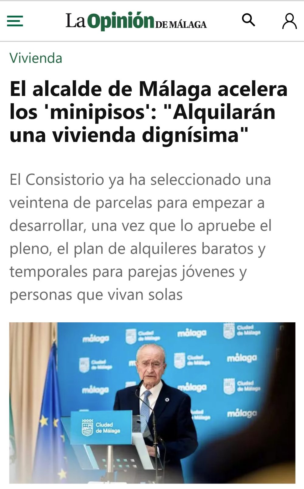 Así serán los minipisos que quiere construir el alcalde de Málaga.