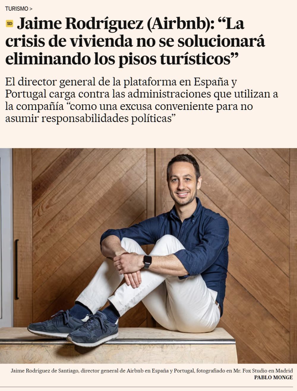 Para el gobierno el alquiler turístico es "la ultraderecha" del sector de la vivienda.