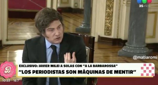 Milei está harto de que le llamen de todo.