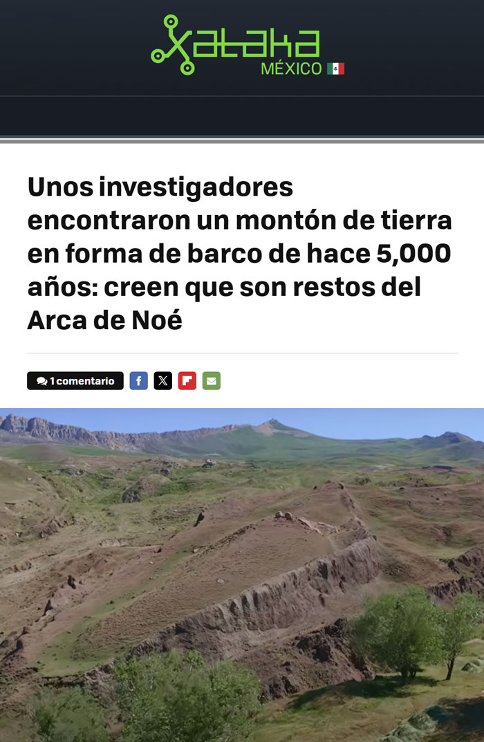 Creen haber encontrado los restos del Arca de Noé.