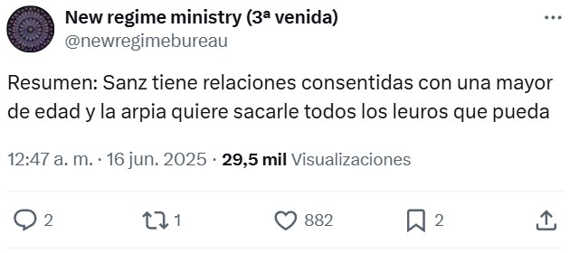 Algo está cambiando cuando una tipa sale en redes diciendo que Alejandro Sanz "se aprovechó de ella" cuando tenía 19 años y la respuesta es: "Responsabilízate de tus mіerdas, que eres adulta".