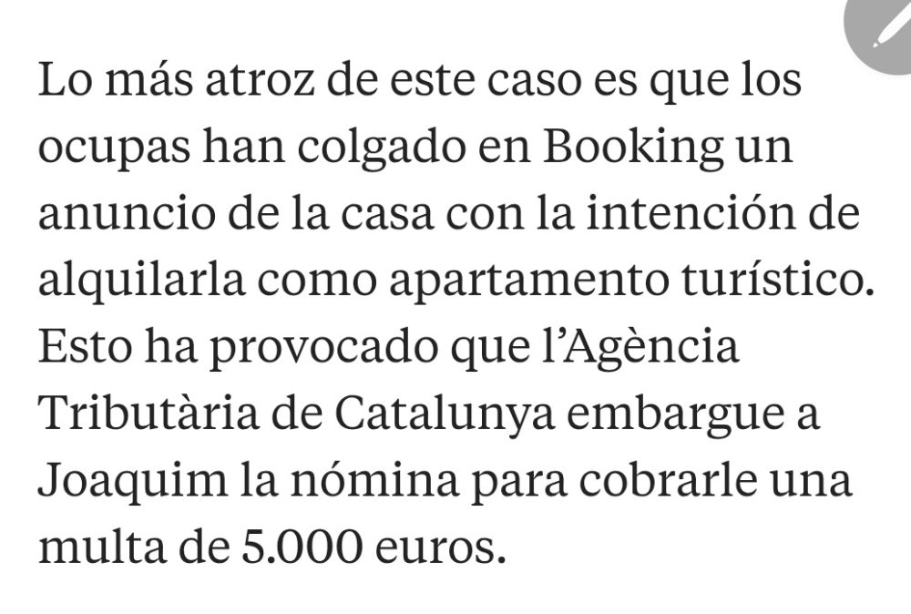 Le okupan la casa, la ponen en booking y multan al propietario por alquiler turístico ilegal.