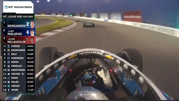 El inevitable accidente de Newgarden ayer en la Indy.