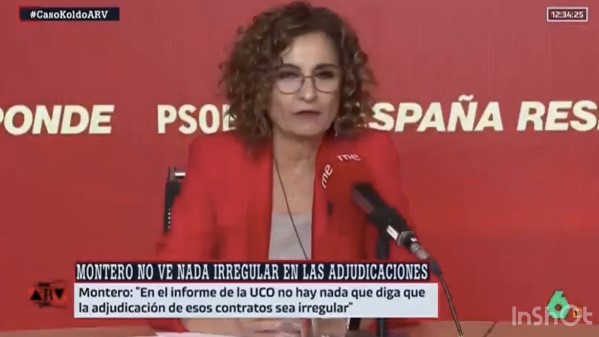 María Jesús Montero: “En el informe de la UCO no hay nada que diga que las adjudicaciones de esos contratos fueron irregulares”.