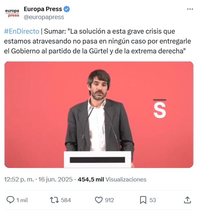 Este razonamiento permite no volver a convocar elecciones jamás.