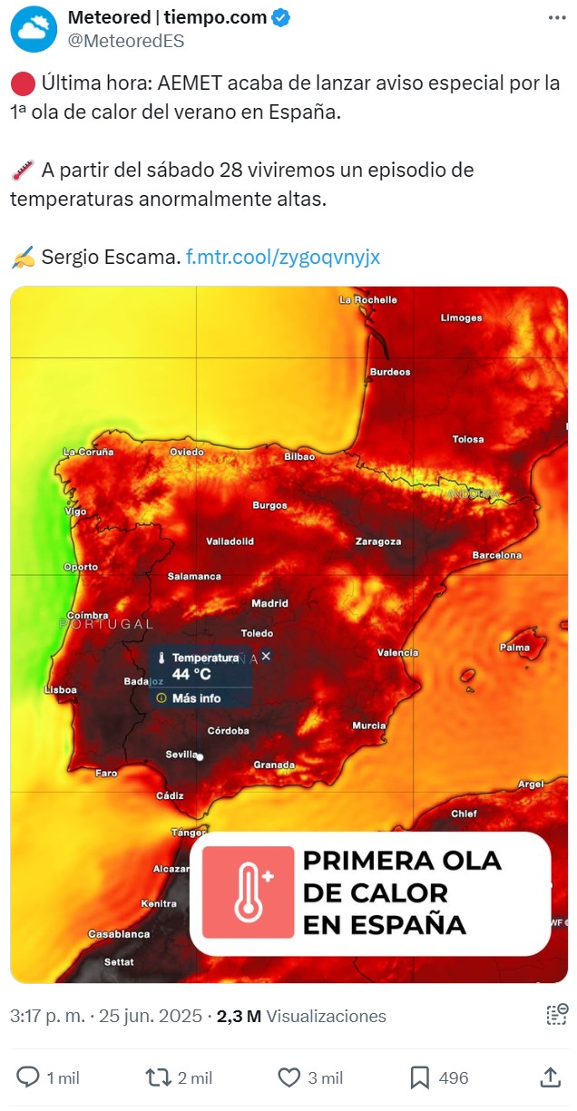 Parece que han fichado al Xokas para llevar la cuenta de MeteoRed...