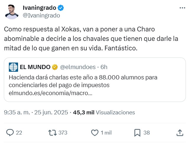 Hacienda intentará contrarrestar con charocharlas la labor de concienciación de los influencers contra el expolio fiscal.