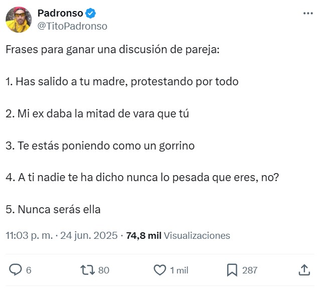 Frases para ganar una discusión con tu novia.