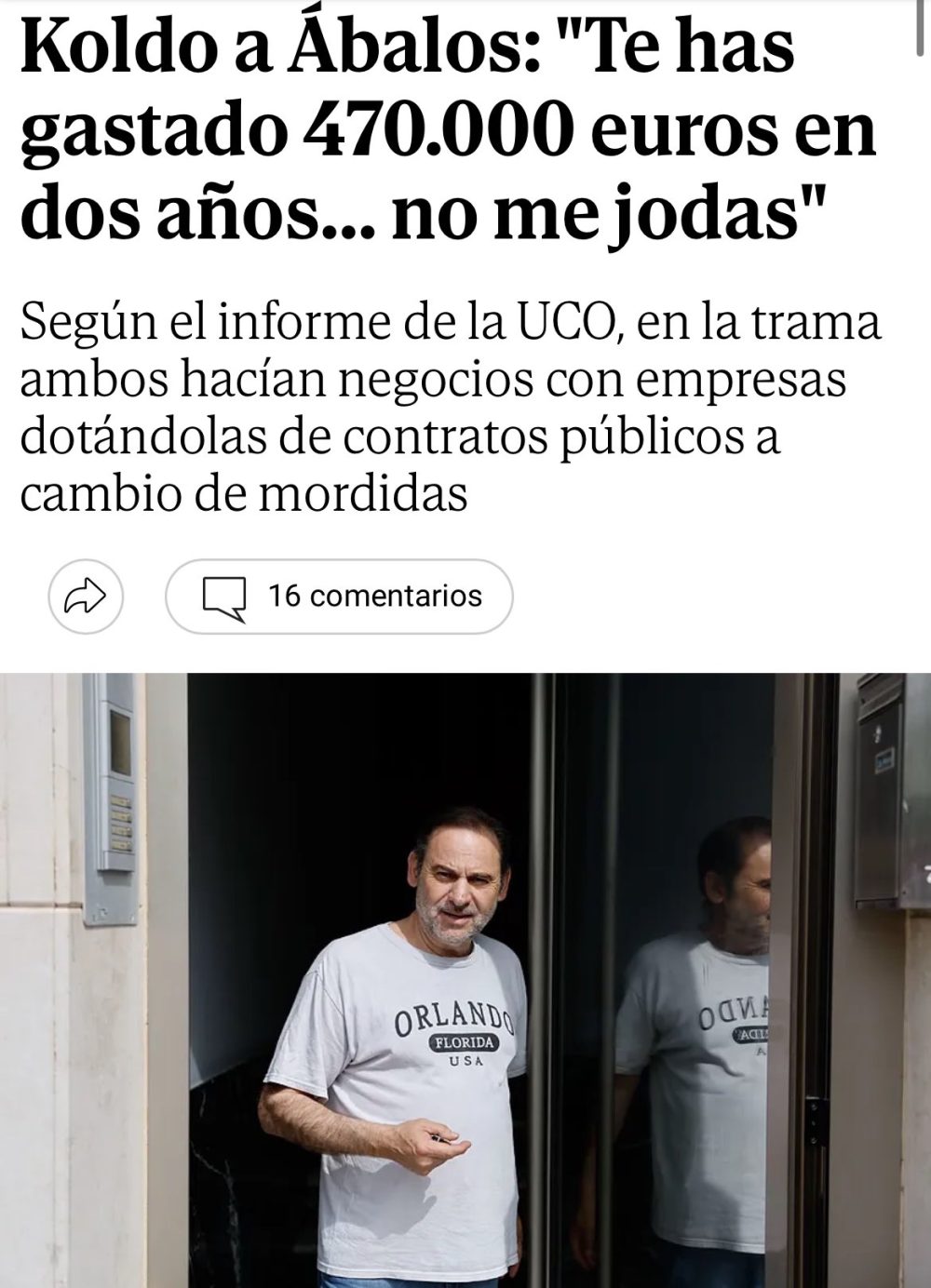 470.000 en dos años… las fiestas que se ha pegao Ábalos no se las quita nadie.
