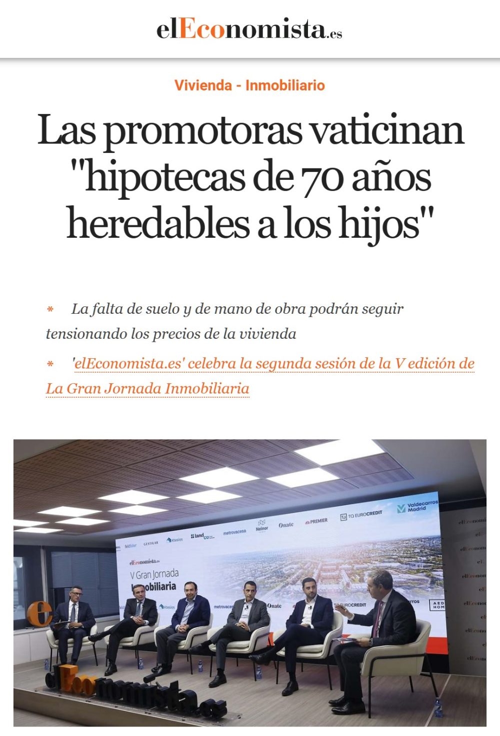 Según los promotores, el sector inmobiliario está peor que ayer, pero mucho mejor que mañana.