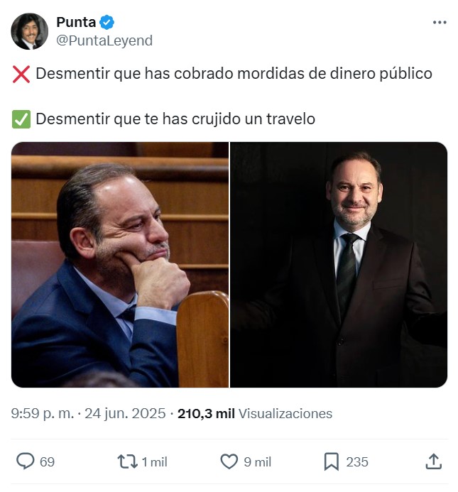 Ábalos desmiente haber intimado con "Valeri Cuéllar" y se refiere a elle como "SER".