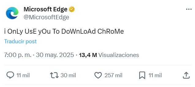 "Solo te uso para descargar Chrome"