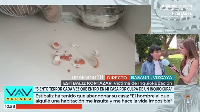 La mujer que acogió a un magrebí en su casa y ahora se ha convertido en inquiokupa: "Es un psicópata, desde que se levantaba hasta que se acostaba sólo quería molestarme". "Se tocаbа delante de mí, no tiene límite".