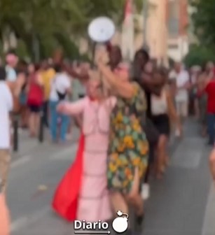 Charomanifestación en Torre Pacheco en contra de "los fascіstas".