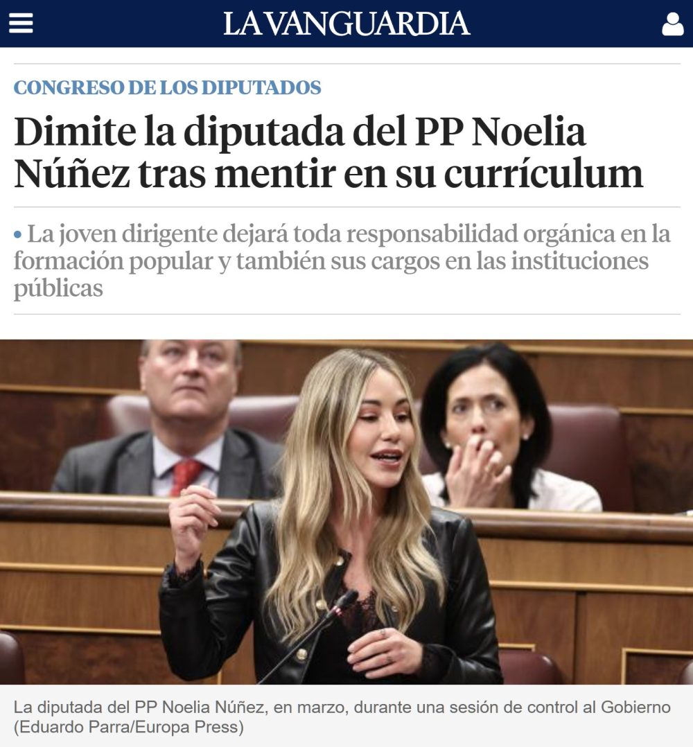 Dimite la diputada del PP que mintió en su currículum.