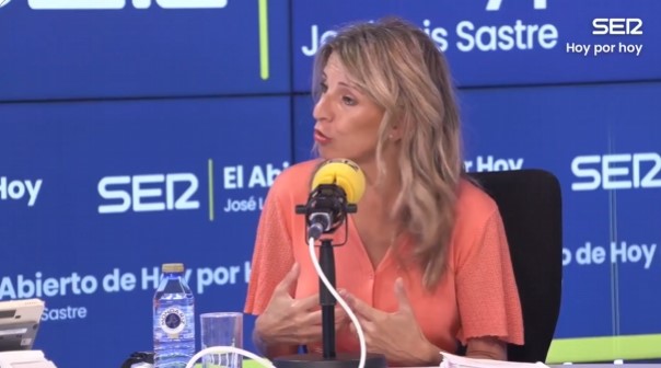 Yolanda Díaz: «He hecho la compra hace dos días, he comprado fruta y me ha costado 30 euros, hay muchas familias que no pueden hacer esto».