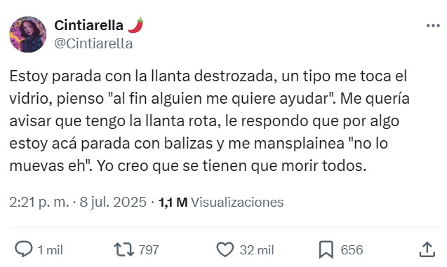 Parece que es deber de toda mujer soplar y sorber a la vez.