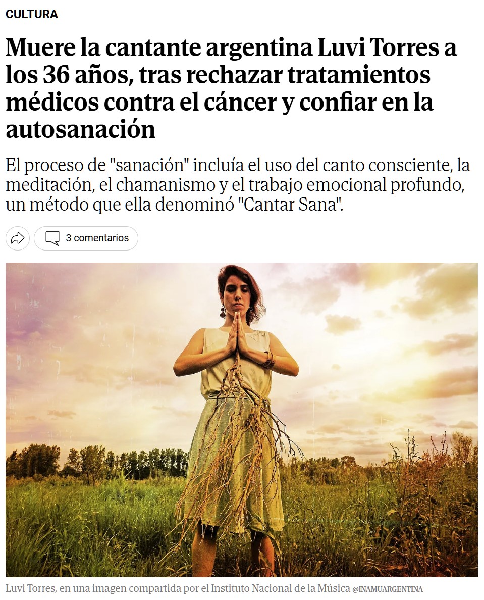 Confiaré en la "autosanación" para tratar mi cáncer... ¿Qué podría salir mal?