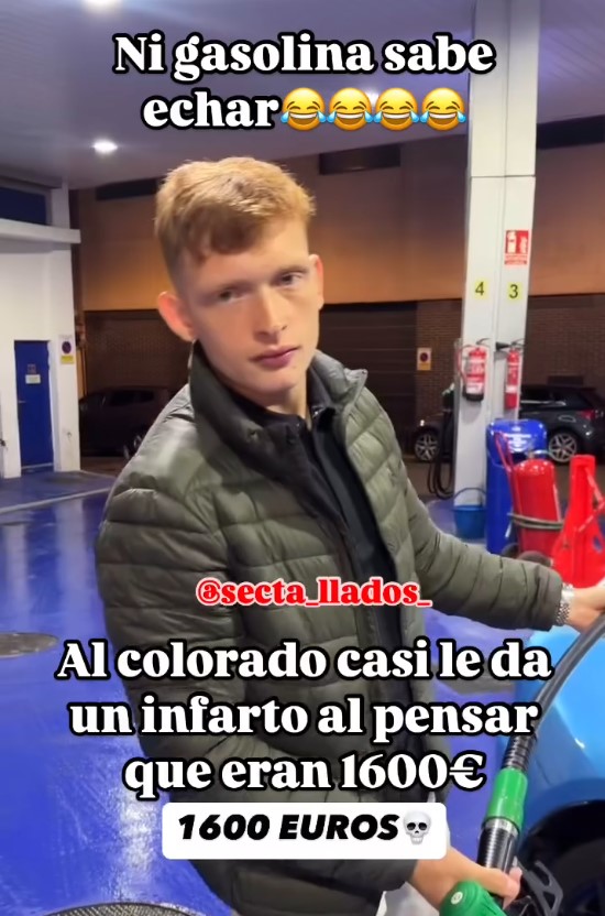 Cómo de retarded tienes que ser para pensar que estás repostando 1600 euros de gasolina.