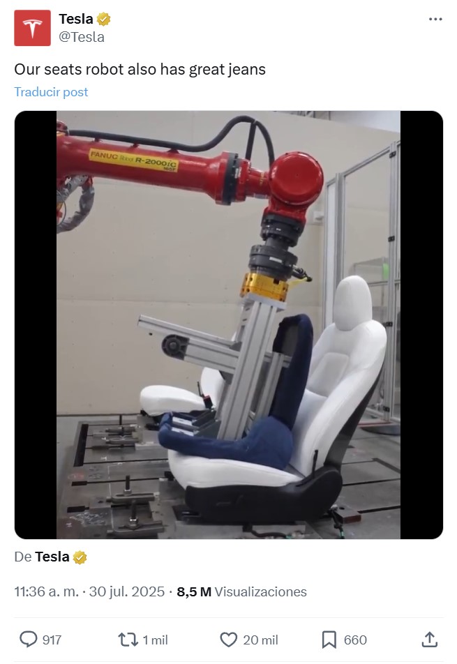 Tesla hace un guiño al último anuncio de Sydney Sweeney.