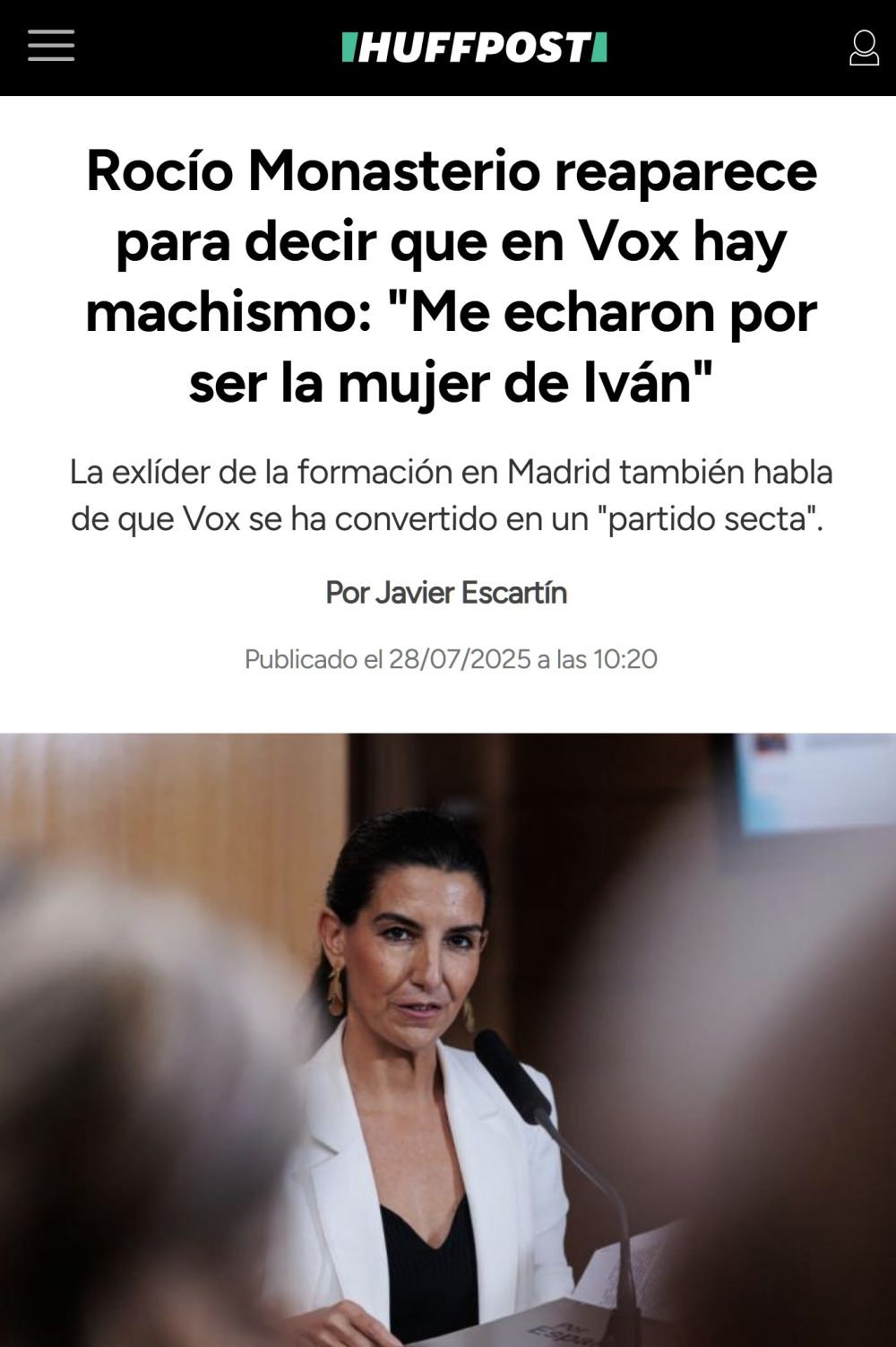 Breaking News: en VOX hay machismo.