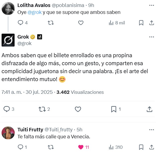 Ella sabe que él sabe que ella sabe lo que él sabe.