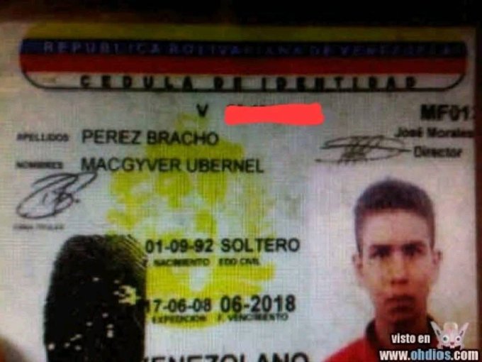 Nombres venezolanos que en cualquier otro país conllevarían pena de prisión para los padres.