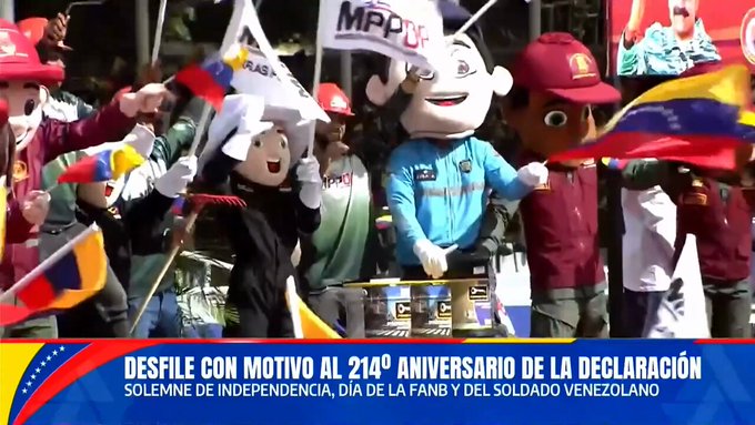 Resumen del desfile militar de Venezuela