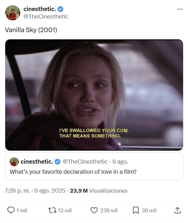 ¿Cuál es tu declaración de amor favorita en una película?