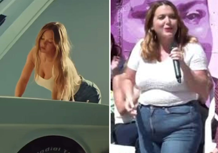 Según la última encuesta del CIS, el 98,9% de los hombres prefiere que Pam anuncie los vaqueros.