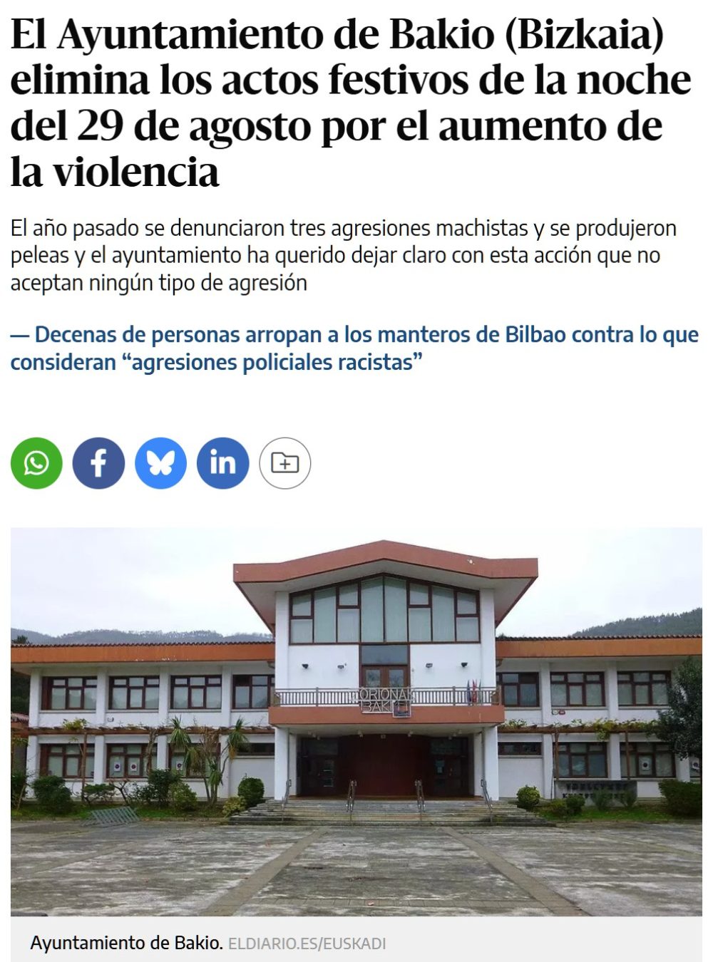 La nueva normalidad en Euskadi.