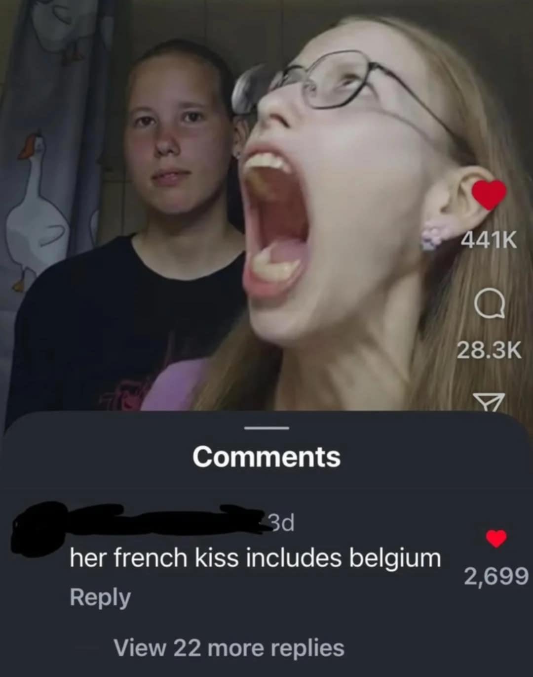 "Su beso francés incluye Bélgica"