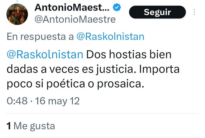 Ni un día sin Antonio Maestre haciendo el ridículo.