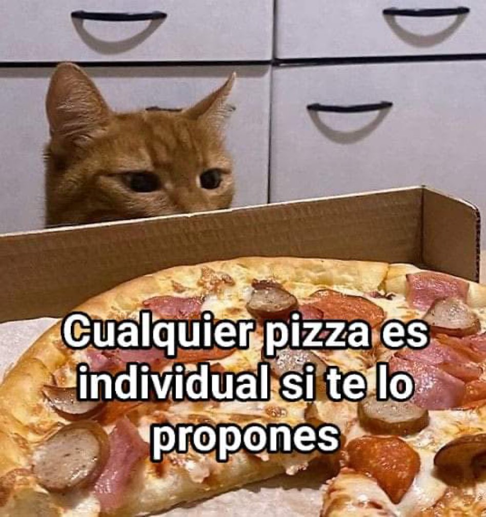 Nada es más relativo que el tamaño de las pizzas.
