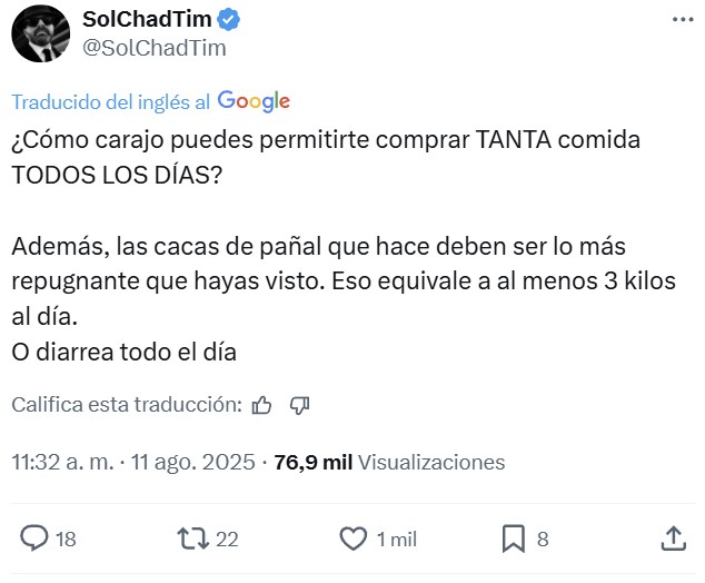 El día a día de un americano de 400 kilos.