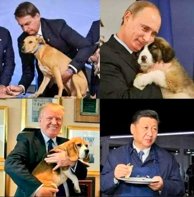 Líderes mundiales con sus perros.