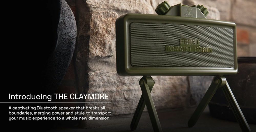 La empresa Catastrophic Industries vende un altavoz bluetooth con forma de claymore.