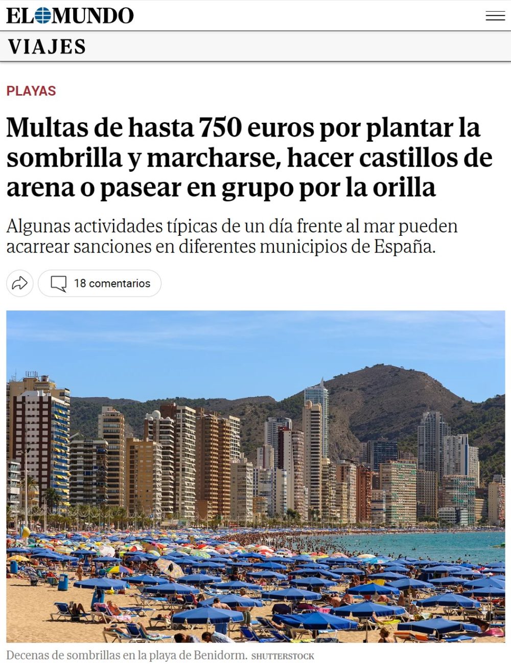 "Tengo que proponerle para sanción porque su sombrilla no está homologada"