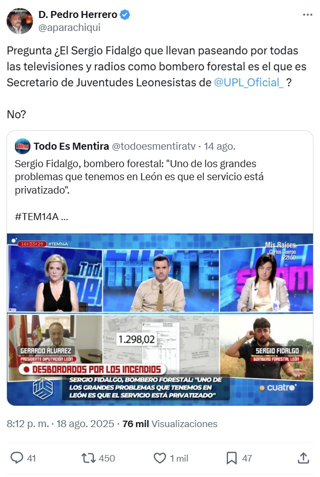 Conectamos con Sergio Fidalgo, bombero forestal (y algo más)