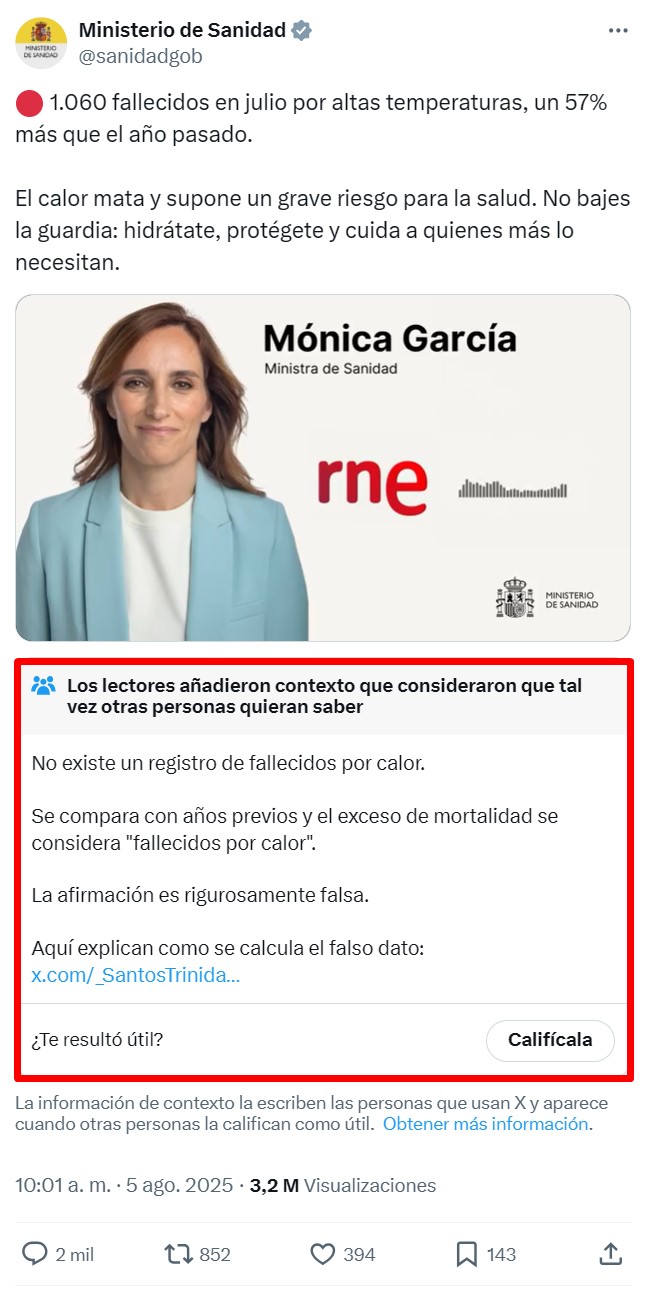 Según el Ministerio de Sanidad, el calor se ha cargado a más gente en Julio que ETA en toda su historia.