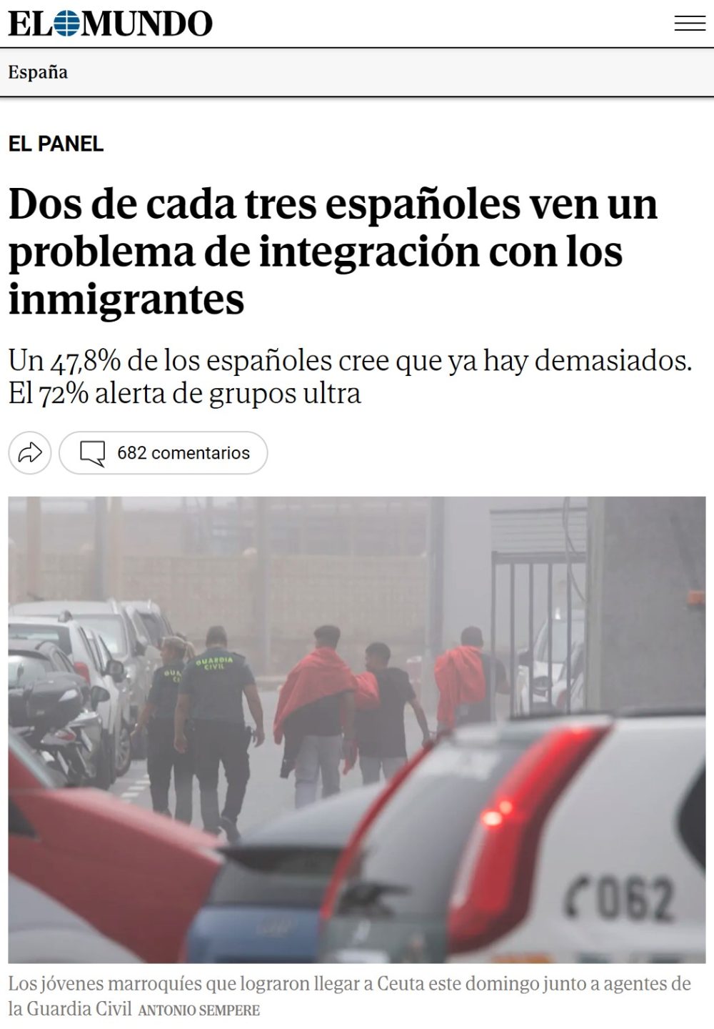 Y el que no lo ve es porque no lo sufre.